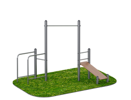 Турник с брусьями и лавкой для пресса ARWOK018.1