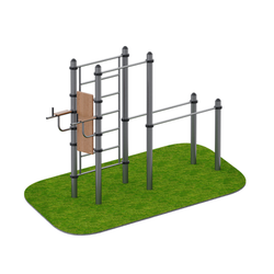 Комплекс снарядов – турник, брусья, вертикальный пресс, шведская стенка ARWOK018
