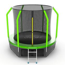 Батут EVO Jump Cosmo 8ft с внутренней сеткой, лестницей и нижней сетью