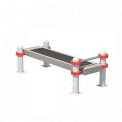 Горизонтальная гимнастическая скамья с фиксацией ступней Iron King S72